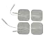 White Cloth 1.75 X 1.75 Inch Electrodes 4 Per Pack Premium Electrode Pads (20-30 Uses...