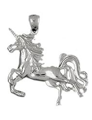 Clevereves 14K White Gold Pendant Unicorn 8.3 - Gram(s)