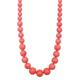 Coral Sea Shell Graduated Bead Necklace