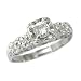 14K White Gold Antique Diamond Engagement Ring, circa 1940s
