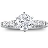 14K White Gold Diamond Eternity Engagement Ring (1 3/4ct tw G/H SI Size 4-9)