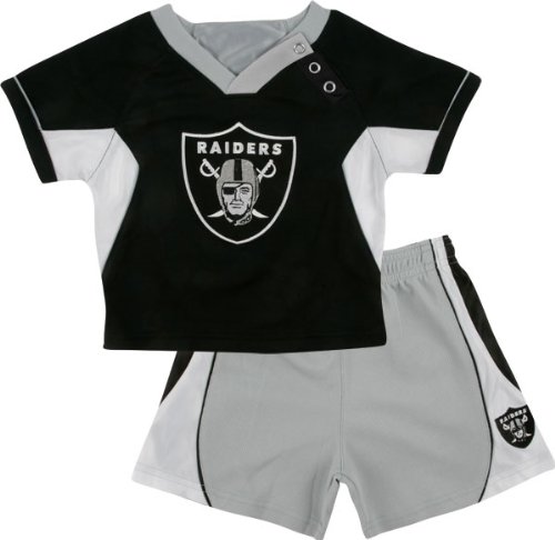 Oakland Raiders Infant Raglan Crew Shirt and Shorts Combo Pack