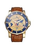 Corum Admiral's Cup Men's Watch Automatic 18K Yellow Gold Champagne Dial on Brown Leather Strap 982-683-56-0F02-ADGI