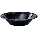 Hanna K. Signature Collection 100 Count Plastic Bowl, 12-ounce, Black