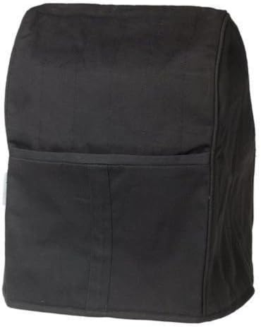 KitchenAid Stand Mixer Appliance Cover Onyx Black Quilted Fabric Pocket KMCC1OB