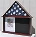 Military Shadow Box, Burial/Funeral Flag Display Case for 5' X 9.5' Flag, Mahogany Finish, Solid Wood (FC07-MA)