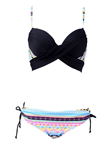 HDE Women's Two Piece Bikini Padded Swimwear Assorted Swimsuit Fashion Beachwear