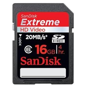 Sandisk 16gb Extreme Hd Video Sd Card (sdsdrx3-016g-a21) -