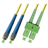 5M Singlemode Duplex Fiber Optic Cable (9/125) - FC /UPC to SC /APC