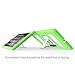 MoKo iPad Air 2 Case - [Kickstand] Durable Hybrid Silicone + Hard Polycarbonate Kid Proof Extreme Duty [Shock-Absorption] with Foldable Stand Protective Cover for Apple iPad 6 9.7 Inch Tablet, GREEN