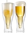 infactory Doppelwandiges Bierglas, 0,33l im 2er-Set