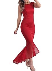 Sexy Mermaid Polyester/Spandex/Tulle Sleeveless Evening Dress/Prom Dress/Wedding Party Dress/Maxi Dress 