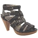 Womens Strappy Mid Heel Gladiator Sandals