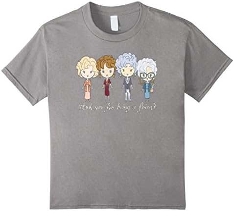Kids Thank You For Being A Friend Tshirt- BFF T shirt 8 Slate