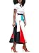 Lovezesent Women's High Waist Dress Color Block A Line Maxi Long Skirt