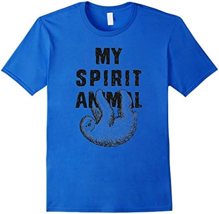 Men's My spirit animal - lazy sloth, funny t-shirt Large Royal Blue