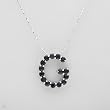 Necklace With 2.25ctw Genuine Sapphires Made of 925 Sterling silver Length 16in