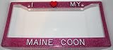 Pink Glitter I Love My Maine Coon Frame