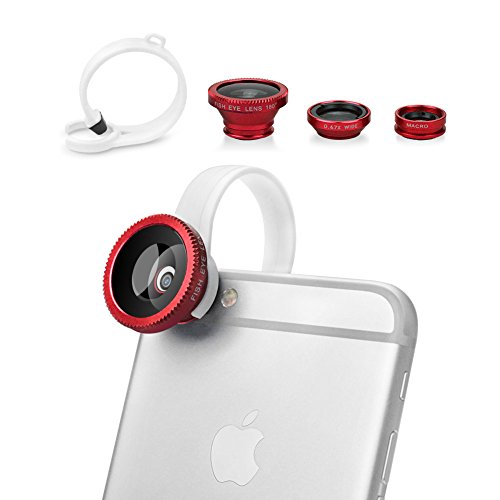 Butefo 3 in 1 camera lens kit fisheye lens+ 0.67x wide angle lens…
