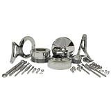 1979-93 Ford Mustang 5.0 Billet Aluminum Serpentine Pulley & Bracket Kit - Chrome by CFR Performance