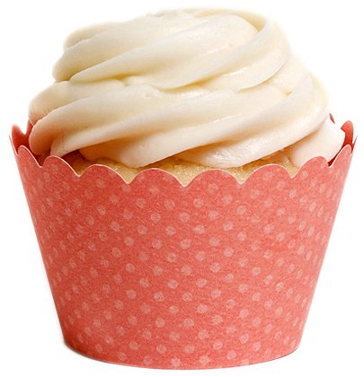 Dress My Cupcake Standard Coral Cupcake Wrappers, Set of 50