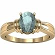 14K Yellow Gold Aquamarine Ring