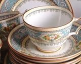 Review Crown Staffordshire  / Crown Staffordshire 15646 Turquoise 5.75 Inch Saucer