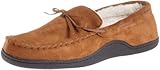 Isotoner Men's Microsuede Boater Moc Footwear, Cognac, X-Large