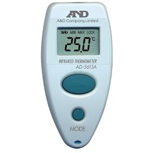 【クリックで詳細表示】A＆D(エーアンドデイ) 赤外線放射温度計 ブルー AD-5613A