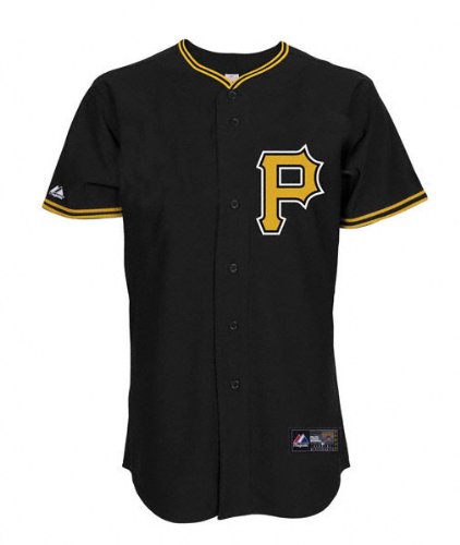 Pittsburgh Pirates Youth Alternate Home 2 Replica Jersey by Majestic Athletic - Black Extra Large