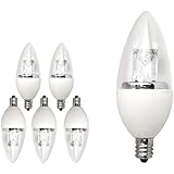 TCP LDCT5W27K6 LED Torpedo - 40 Watt Equivalent (5W) Soft White (2700K) Dimmable Candelabra Base Light Bulb - 6 Pack
