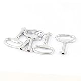 uxcell 電気キャビネットキー　メタル製シルバートン　電気キャビネット用　交換品　5.5cm長さ　5個入り