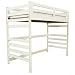 Snow Loft Bed with Home Office Area - White (Twin)
