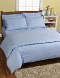 200 Thread Count 100% Egyptian Cotton -Pillow Case - Blue - Oxford