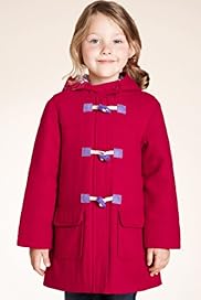 Hooded Duffle Coat with Wool