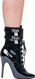 5 Inch Heel Ankle Boot With Lock and Key Detail