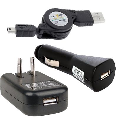Plantronics BackBeat 116, 216, 903, 906, M100 USB Charging Kit: USB Car Charger, USB Travel Charger, Retractable USB Data Cable and Free Antenna Booster