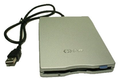 Externes USB Diskettenlaufwerk / Floppy Laufwerk / Silber / Hersteller 3PA