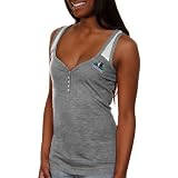 NBA Antigua Minnesota Timberwolves Women's Frisky Henley Tank Top - Ash (Medium)