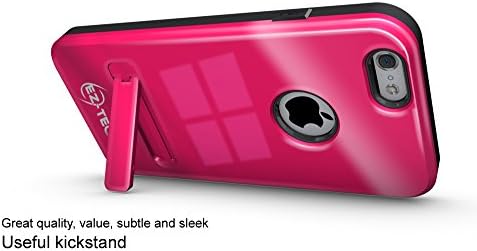 iPhone 6 Case,EZ-TECH Armor 2 in 1 Case Built-in Kickstand made with Flexible TPU and Double Impact Resistant Hard Polycarbonate For ULTRA Protection [Apple iPhone 6 4.7-inch] (PINK)