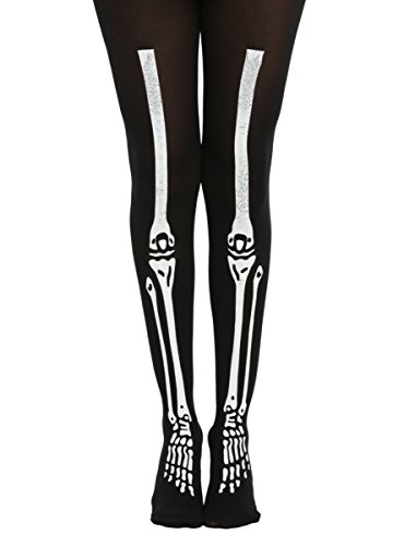 Blackheart Sheer Black Skeleton Tights