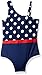 Jantzen Girls' Nautical Polka Dot One Piece Swimsuit with Bow