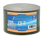 Optical Quantum 52x 700 MB 80 Minute White Inkjet Printable Recordable Disc CD-R - 50-Disc Spindle