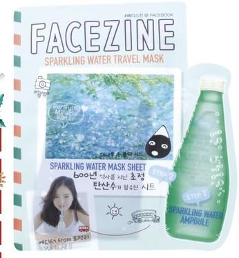 Facezine Sparkling Water Travel Mask Sheet--2 Steps