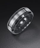 Triton Tungsten Carbide TC850 Wedding Ring with Ceramic Inlay 11-2337CE