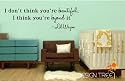 "I Don't Think You're..." Lil Wayne Vinyl Wall Art Decal - Black