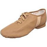 IMAGE OF Sansha Tivoli Lace-Up Leather Jazz Shoe,Tan,9 Sansha (8 M US Women's/6 M US Men's)