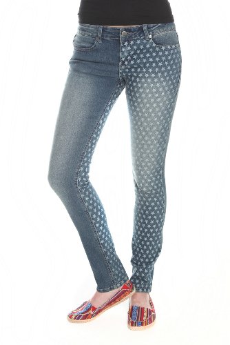 Star Stamped Indigo Skinny Jeans