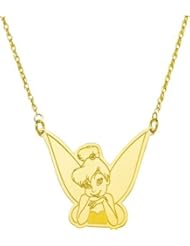 Gold Plated Silver Disney Tinker Bell Necklace 18"