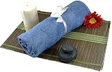 100% Bamboo Bath Towel Sets (Midnight Blue) (11"H x 6"W x 1"D)
